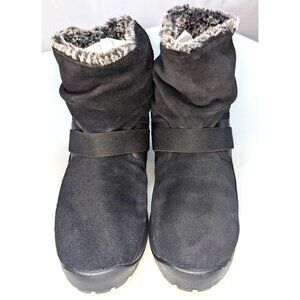 Nike Women's Boots Golkana "Triple Black" Faux Fur Winter 862513-004 Size 8.5